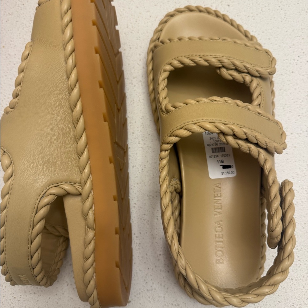 Bottega Veneta Jack Slingback Tan Sandals - NWT - NEVER WORN SIZE 41 - Picture 5 of 12
